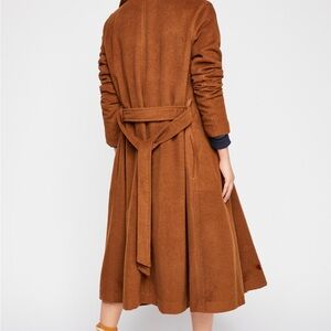 Free People Sierra Wool Long Trench Coat